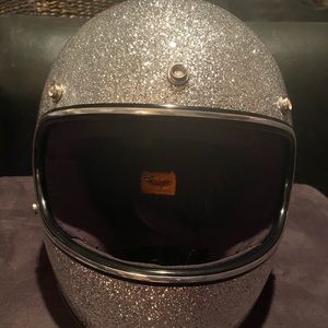 Biltwell silver brite motorcycle helmet